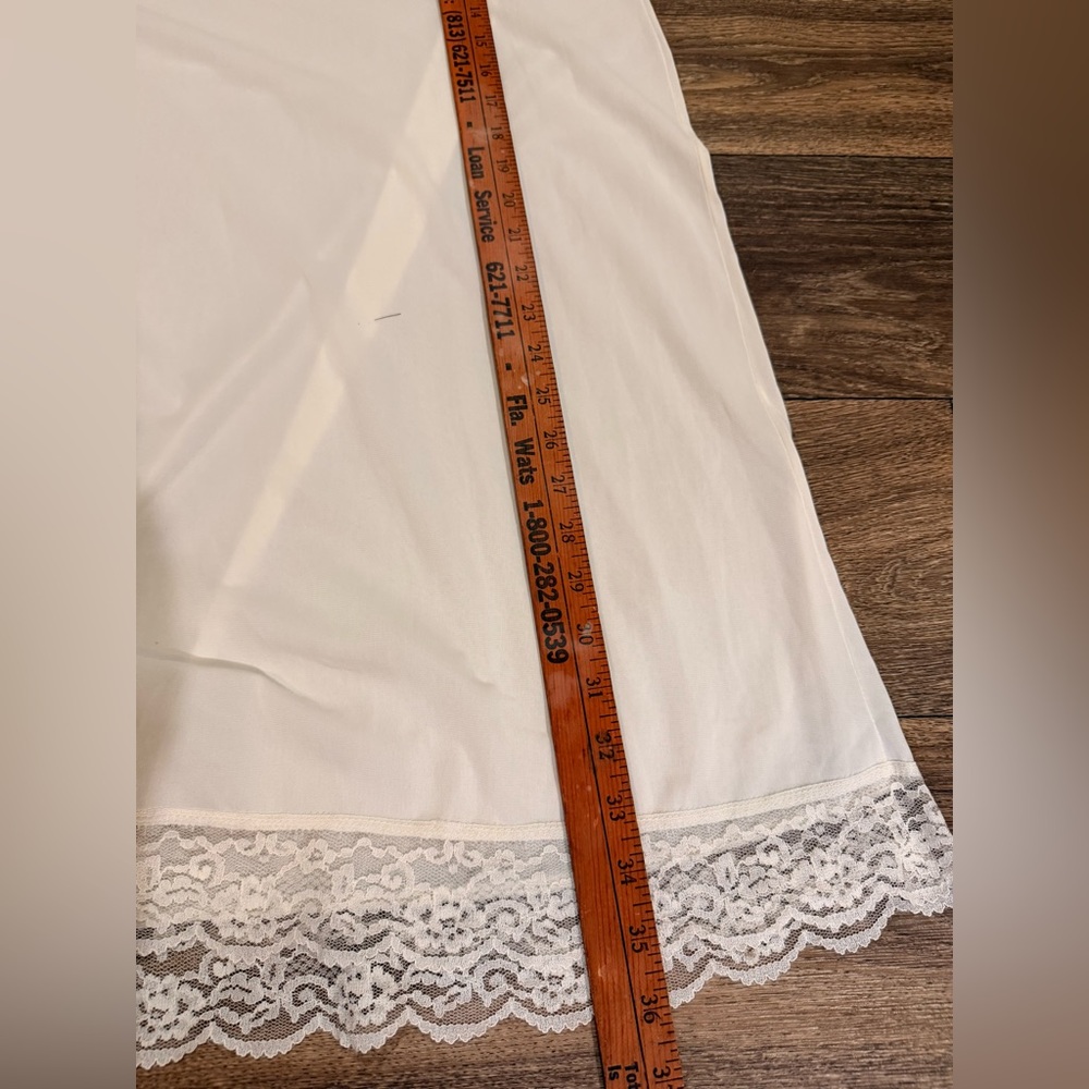 Vintage Cinema Etoile Lace Peignoir Robe & Nightgown Set Ivory Bridal S/M - Picture 11 of 13